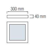 24 W Aufputz LED Aufputz Deckenleuchte ufbauleuchte Panel Eckig oder Rund