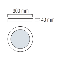 Aufputz LED Panel Rund 24 Watt-Rund Ø 300mm Kaltweiss