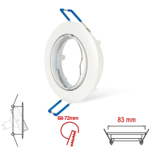 Einbaurahmen Einbauring Deckeneinbauring Ring schwenkbar Rund wieß (5574-3587)