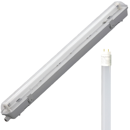 LED Wannenleuchte mit 1x Fassung 150cm + 1x LR-150-nw