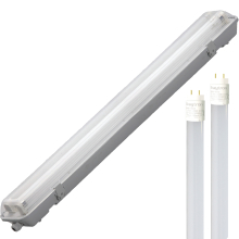 LED Wannenleuchte mit 2x Fassung 150cm + 2x LR-150-kw