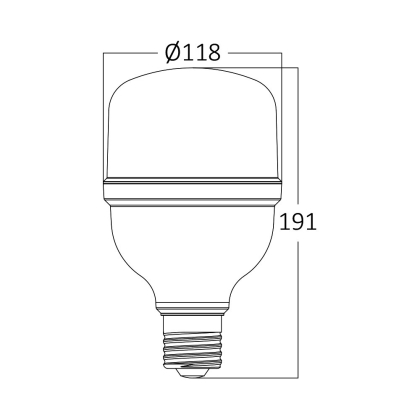 E27 40W LED Leuchtmittel | T120 | 3480 Lumen warmweiß (3000 LED Leuchtmittel E27 40W | T120 | 3480 Lumen warmweiß (3000