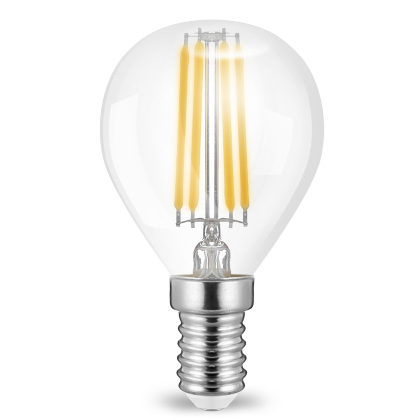 LED Leuchtmittel E14 Filament Kugel P45 4 Watt | 400 Lumen warmweiß (3000 K)