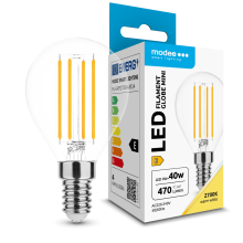 4 W E14 Filament LED Leuchtmittel Leuchte Birne Kugel 470 Lumen Eck klar Glas warmweiß 2700K