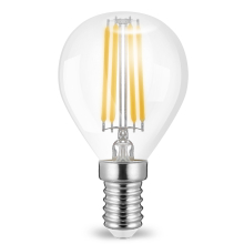 E14 4 W Filament LED Leuchtmittel Leuchte Birne Kugel 470 Lumen Eck klar Glas warmweiß (2700K)