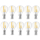 10x E14 4 W Filament LED Leuchtmittel Leuchte Birne Kugel 470 Lumen Eck klar Glas warmweiß (2700K)