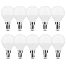 10x 5w E14 LED Leuchtmittel Birne Leuchte G45 Kugel Milchglas 450 Lumen warmweiß