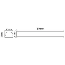 230 Volt LED Deckenleuchte Unterbauleuchte Lichtleiste 60 oder 120 cm 20v 40w Alu Gehäuse