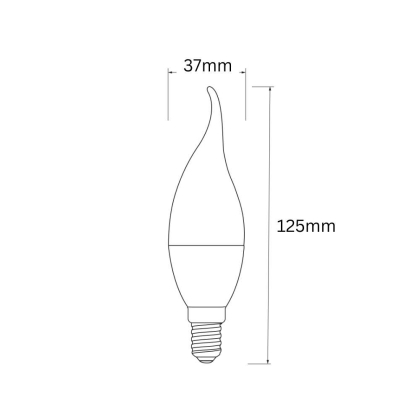 LED Leuchtmittel E14 Filament Flamme C35T 5W | 400 Lumen