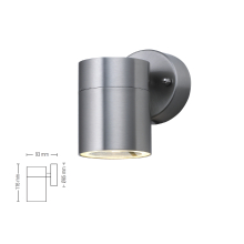 Außenwandleuchten Wandlampen inkl. Leuchtmittel Edelstahl- Model-K + 1x Leuchtmittel Warmweiß