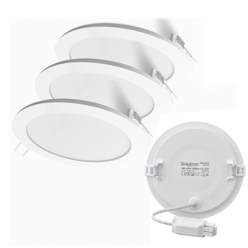 LED Panel 15W Einbau Leuchte Flach Rund Slim Warmweiß Kaltweiß Wand Light SMD IP 