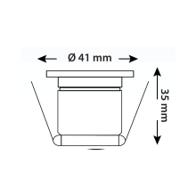 2 W LED Mini Spot mini Einbauleuchte inkl. Trafo schwenkbar Eckig Chrom / Weiß Neutralweiß