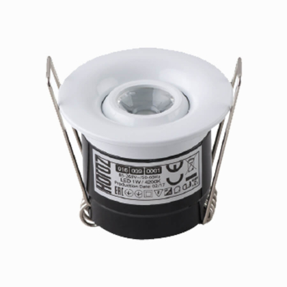 LED Mini Spot inkl. Trafo 1.5 W rund schwenkbar Chrom / Weiß Neutralweiß
