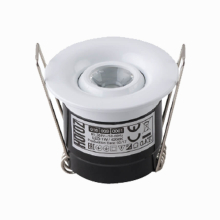 2 W LED Mini Spot mini Einbauleuchte inkl. Trafo rund schwenkbar Chrom / Weiß Neutralweiß