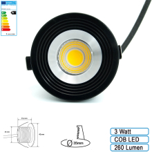 3 W Mini LED Spot LED Einbauleuchte inkl. Trafo...