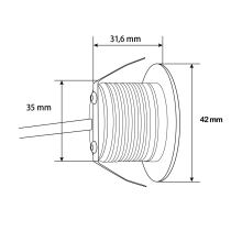 3 W Mini LED Spot LED Einbauleuchte inkl. Trafo schwarz-silber