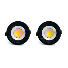 Mini LED Spot LED Einbauleuchte 3 Watt inkl. Trafo schwarz-silber Warmweiß