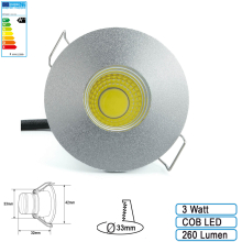 LED Mini Einbaustrahler einbauspot unterbauspot spot klein form Einbauleuchte 230v 3 watt