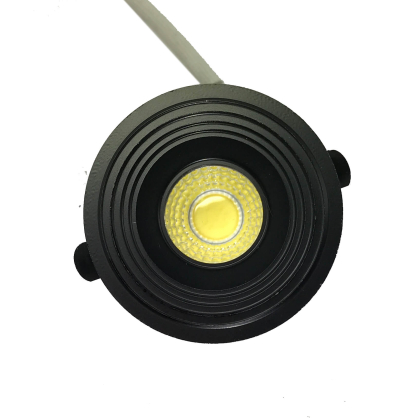 3w Klein Mini LED Einbauspot  Einbauleuchte COB LED Einbauppot Einbauleuchte Schwarzer Rahmen Kaltweiß