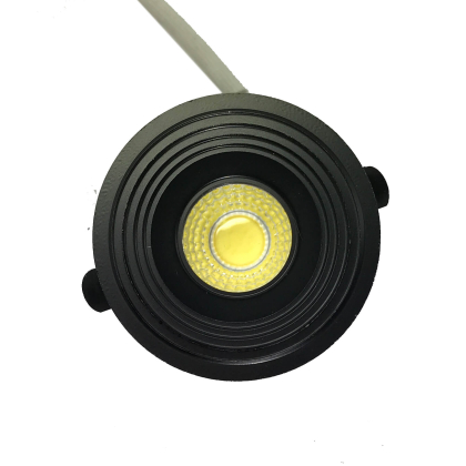 LED 3w Einbauleuchte COB LED Spot  Schwarzer Rahmen Warmweiß