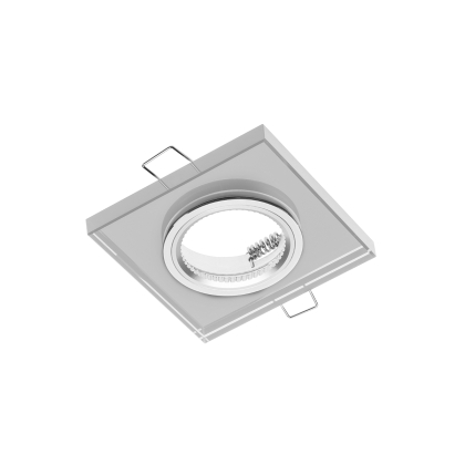 LED Einbaurahmen Glas Eckig gespiegelt 90x90x10mm Für GU10 MR16 Leuchtmittel