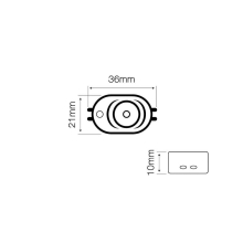 LED Modul OPTO SMD2835 12V 1W 6000-6500K 180°