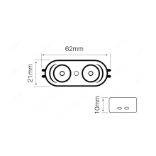 LED Modul OPTO SMD2835 12V 2W 6000-6500K 180°