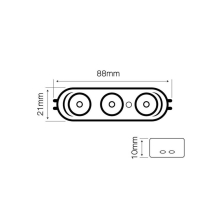 LED Modul OPTO SMD2835 12V 2,5W 6000-6500K 180°