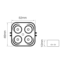 LED Modul OPTO SMD2835 12V 3W 6000-6500K 180°