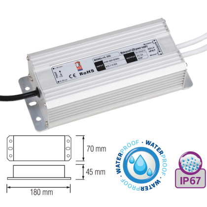 12V - 5A - 60W LED Trafo Netzteil Netzadapter t Wasserdicht IP65