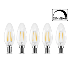 5x Dimmbare 4W E14 LED Leuchtmittel Birne Kerze Form 35...