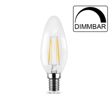 10x Dimmbare 4W E14 LED Leuchtmittel Birne Kerze Form 35 470 Lumen klar Glas Warmweiß 2700K
