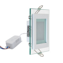 LED Einbauleuchte Spot Warmweiss Eckig 6 Watt Glas Rahmen
