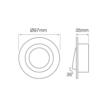 Einbaurahmen Schwenkbar Satin (Matt Chrom) - Abgerundet, gepresst, Metalclip ( 242762 )