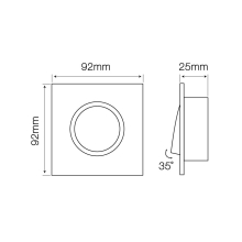 Rahmen Schwenkbar Schwarz gebürstet - Eckig, Flach, Aluminiumguss, Klicksystem ( 241208 )