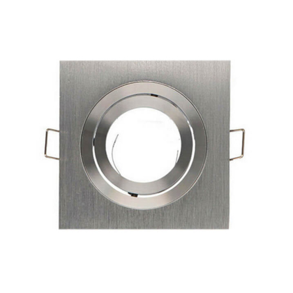 Rahmen Schwenkbar Silber gebürstet - Eckig, Flach, Aluminiumguss, Klicksystem ( 240669 )