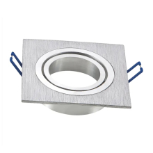 Einbaurahmen Schwenkbar Silber gebürstet - Eckig, Flach, Aluminiumguss, Klicksystem ( 240669 )