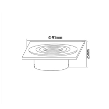 Einbaurahmen Schwenkbar Silber gebürstet - Eckig, Flach, Aluminiumguss, Klicksystem ( 240669 )