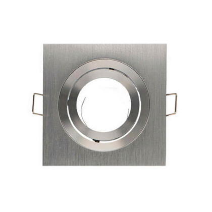 Rahmen Schwenkbar Silber gebürstet - Eckig, Flach, Aluminiumguss, Klicksystem