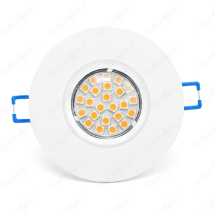 LED Einbauleuchten-Set - Rahmen Aluminium weiß / MR16 Fassung / SMD LED / 4W