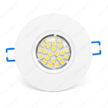 LED Einbauleuchten-Set - Rahmen Aluminium weiß / MR16 Fassung / SMD LED / 4W