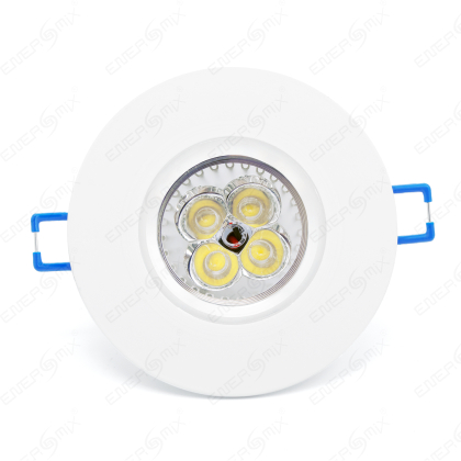 LED Einbauleuchten-Set - Rahmen Aluminium weiß / MR16 Fassung / High Power/ 4.5W