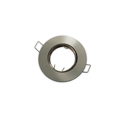 Rahmen Schwenkbar Satin (Matt Chrom) - Rund, Flach, Aluminiumguss, Metalclip