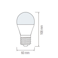 8 Watt LED Birne Leuchmittel 650 Lumen  Kaltweiß