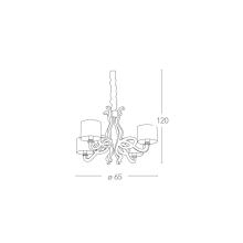 Moderne LED Kronleuchter Pendelleuchte Deckenlampe Durchmesser 65cm 4 x E14