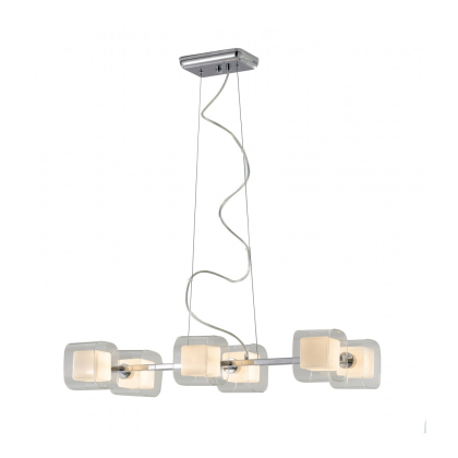 Pendelleuchte YOGA G9, 42W inkl. Leuchtmittel Metall/glas chrom/weiß
