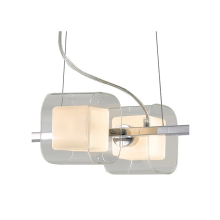 Pendelleuchte YOGA G9, 42W inkl. Leuchtmittel Metall/glas chrom/weiß