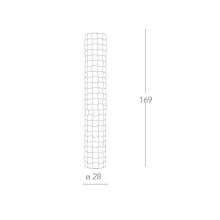 Stehleuchte NECTAR E27 24W ohne Leuchtmittel Durchm. 28cm, Höhe 169cm weiß