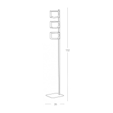 LED-Stehleuchte YOGA G9,53W, 3500k weiß Höhe 152cm