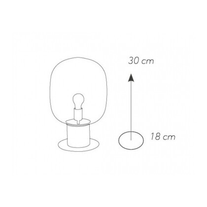 FELLINI Tischleuchte Chrom Glas Tischlampe E27 18x30cm ohne Leuchtmittel 